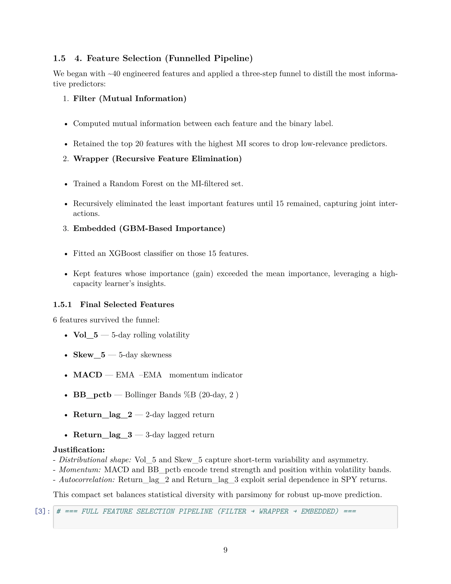 SPY classification study, report page 9 of 20