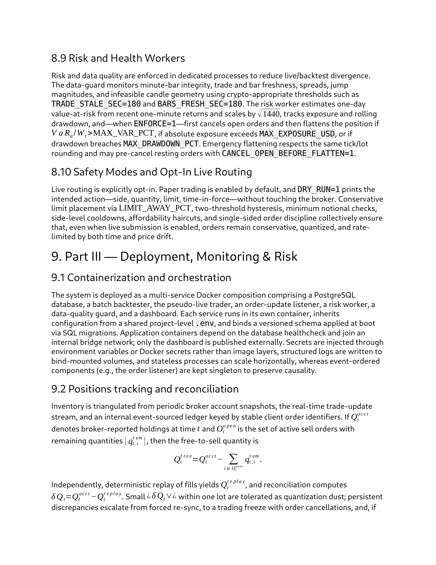 Strategy research & paper trading, report page 16 of 27