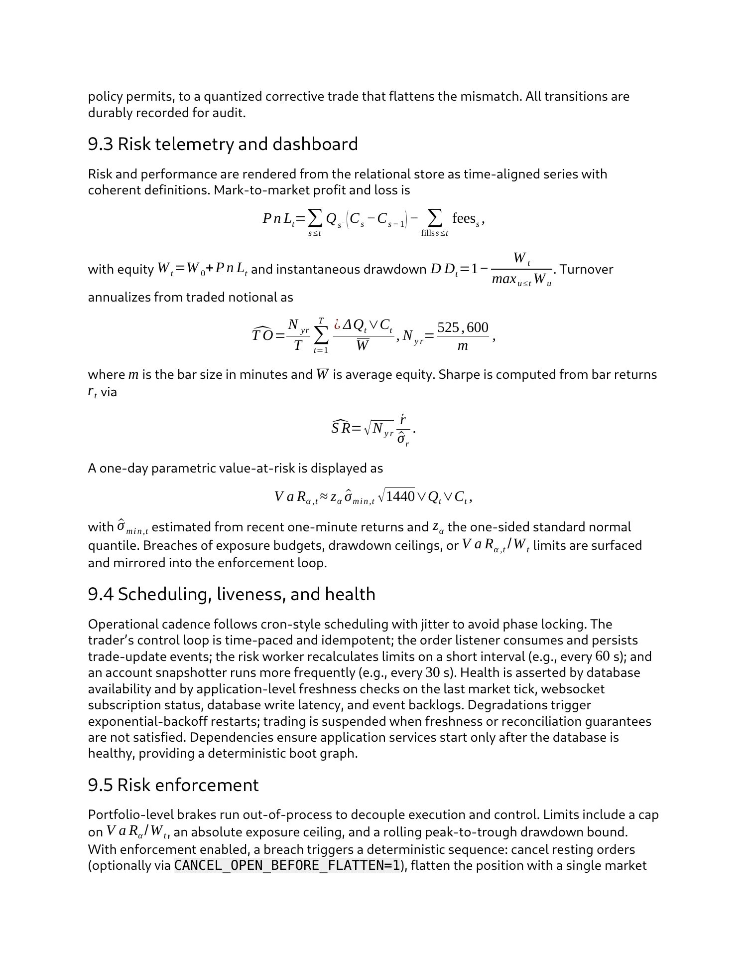 Strategy research & paper trading, report page 17 of 27