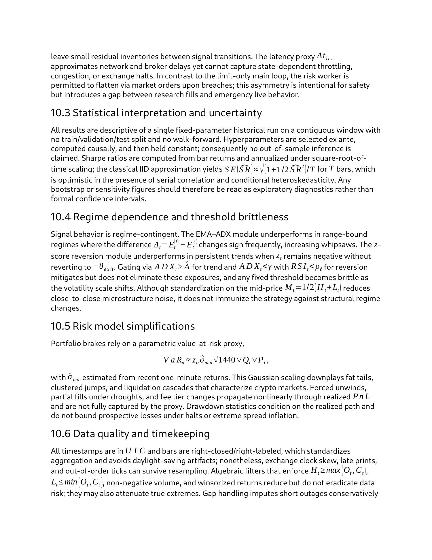Strategy research & paper trading, report page 19 of 27