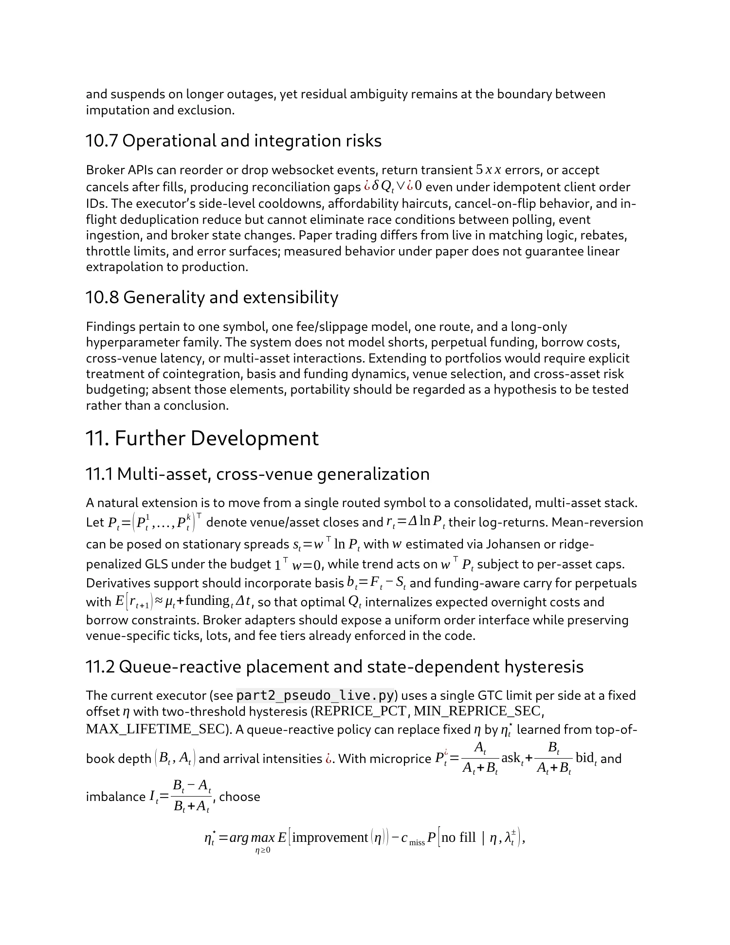 Strategy research & paper trading, report page 20 of 27