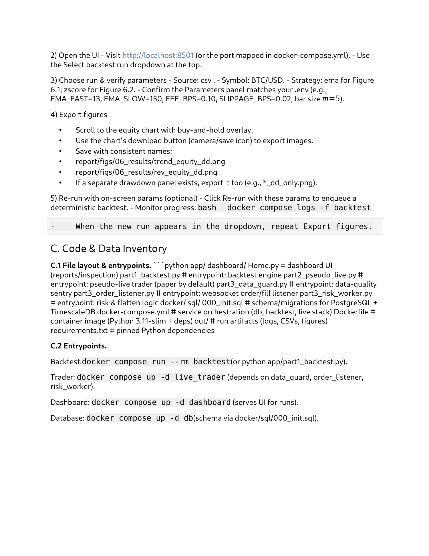 Strategy research & paper trading, report page 27 of 27