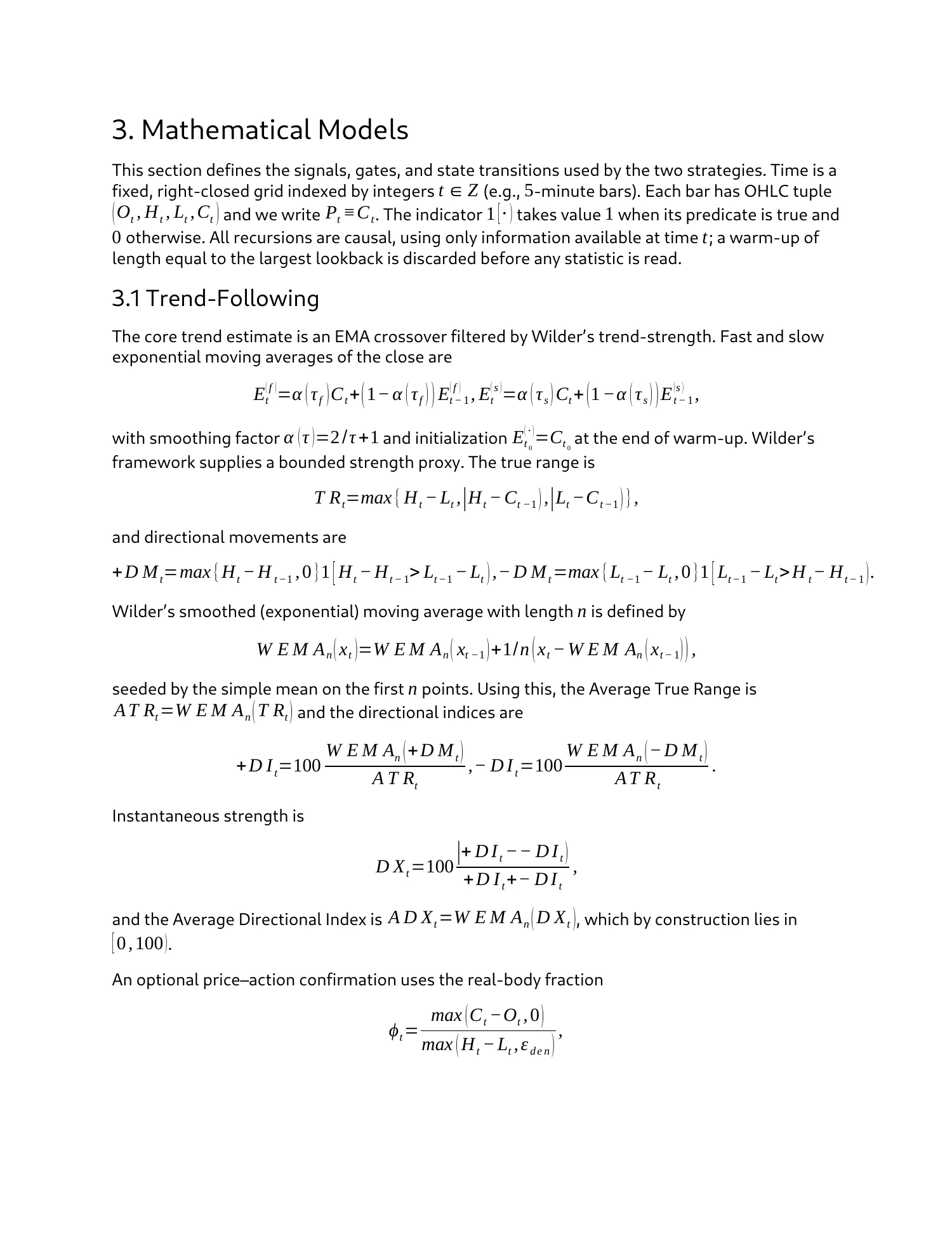 Strategy research & paper trading, report page 4 of 27