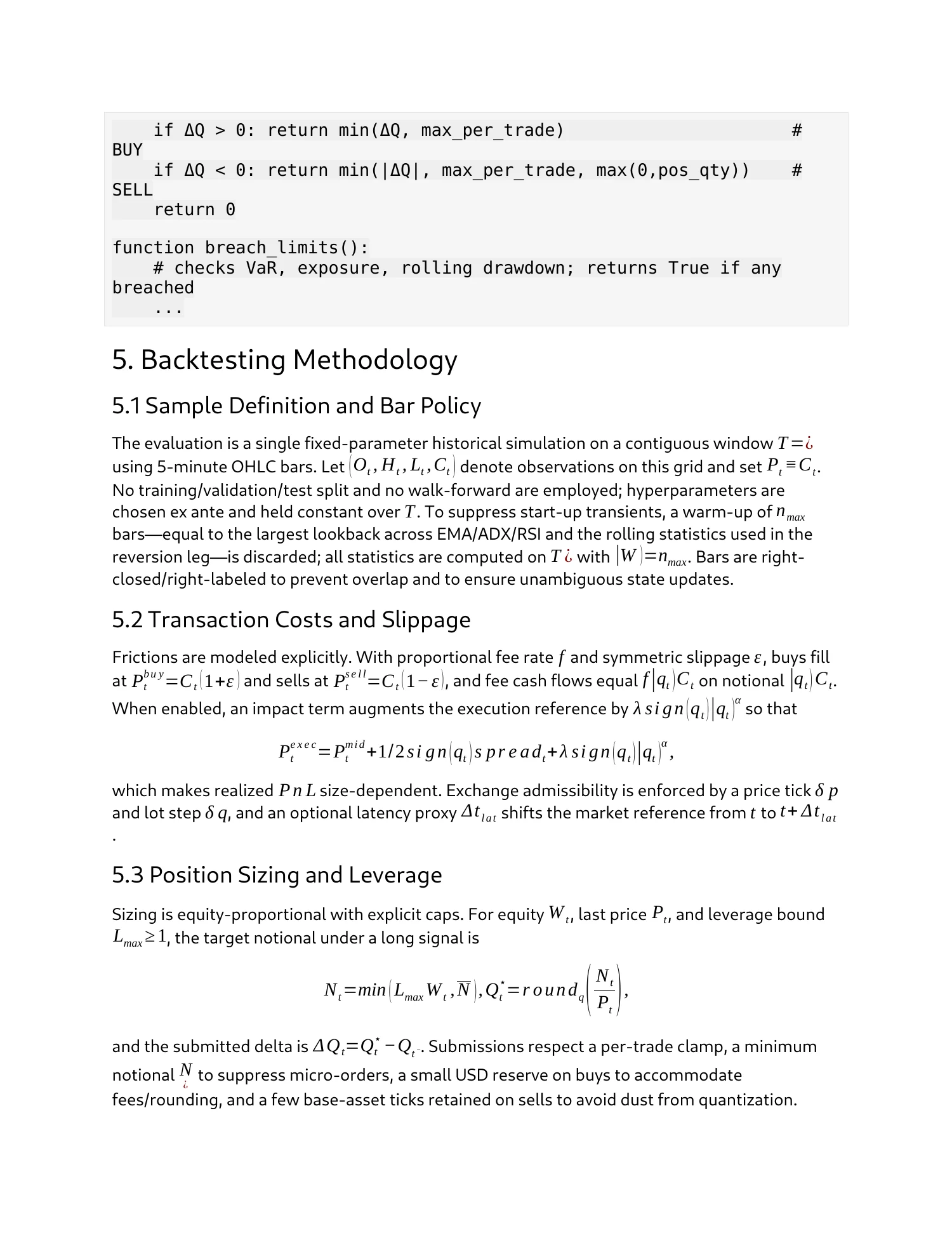 Strategy research & paper trading, report page 9 of 27